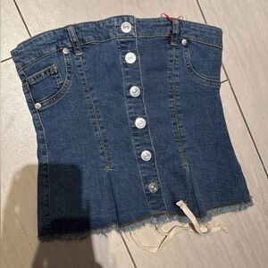 BDG denim corset top